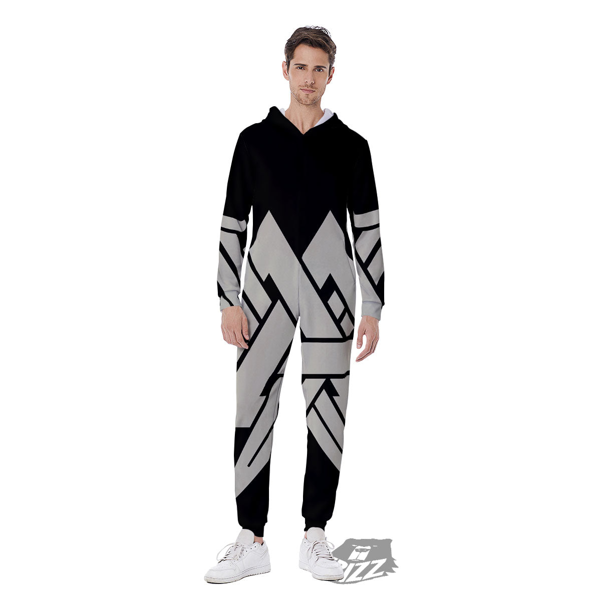 Symbol Viking Valhalla Print Men's Jumpsuit-grizzshop