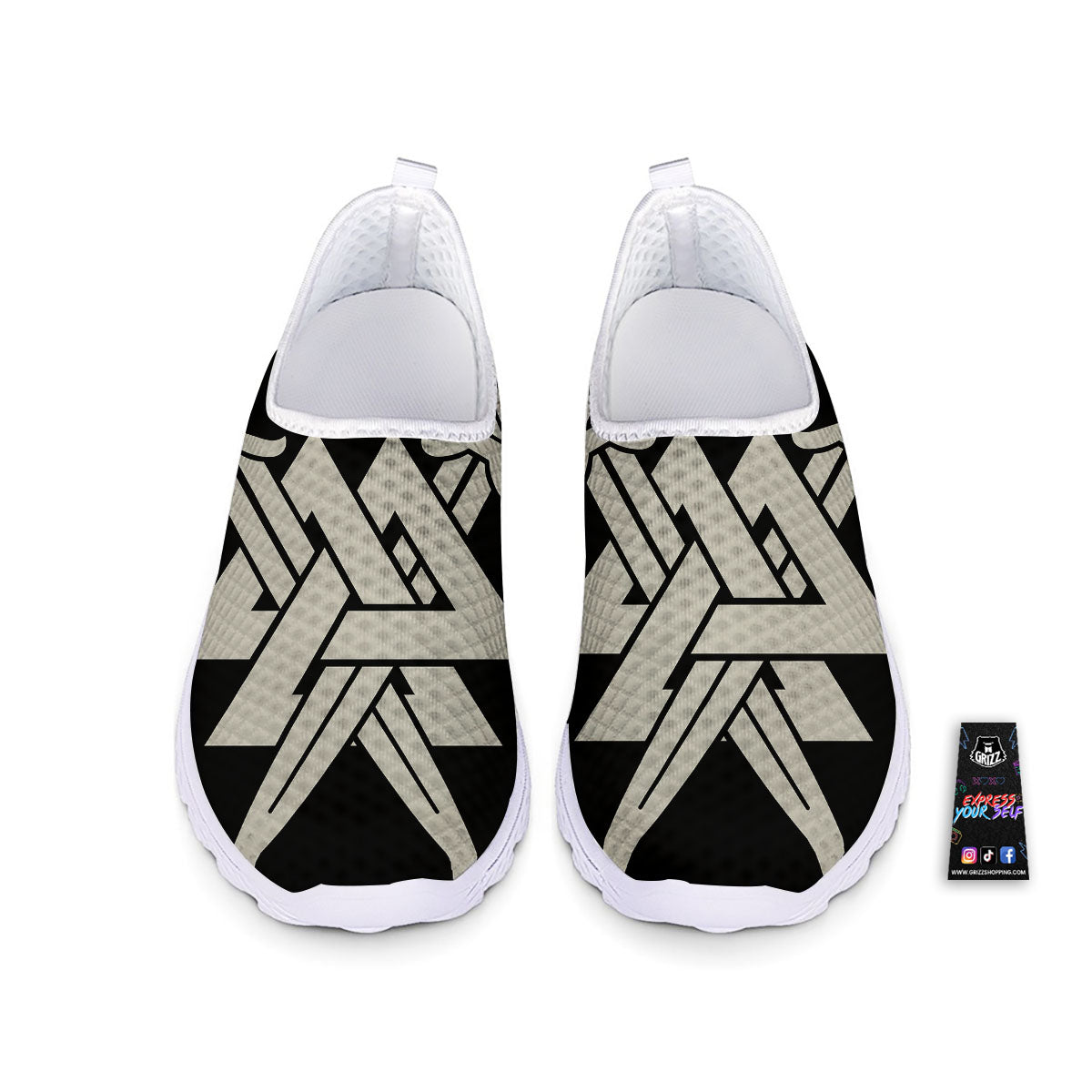 Symbol Viking Valhalla Print Nurse Shoes-grizzshop