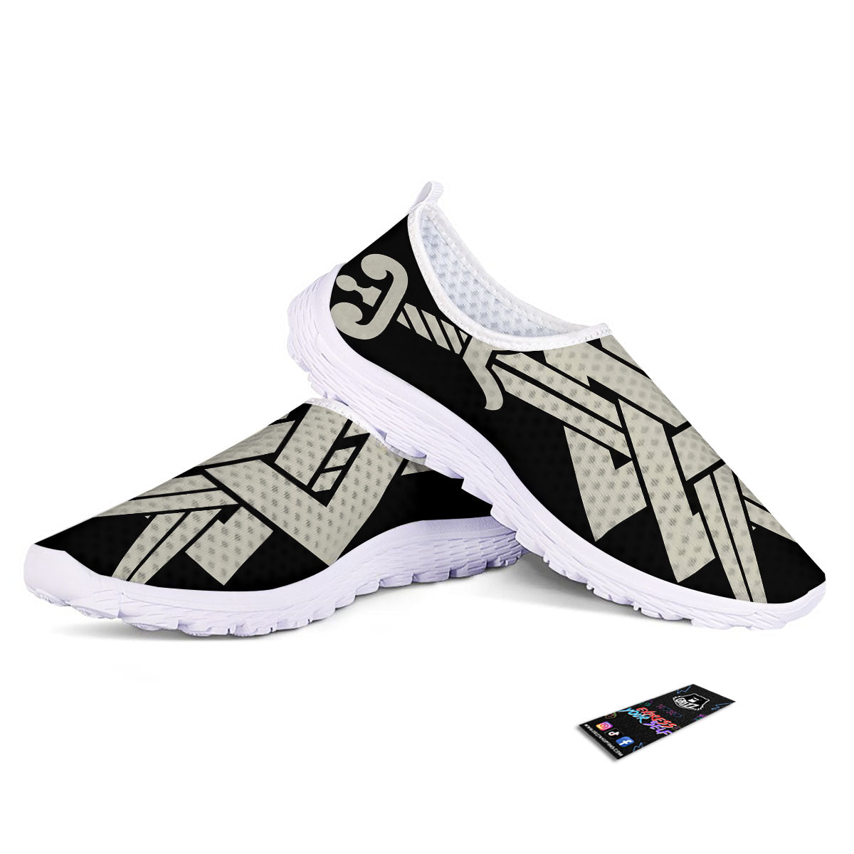 Symbol Viking Valhalla Print Nurse Shoes-grizzshop