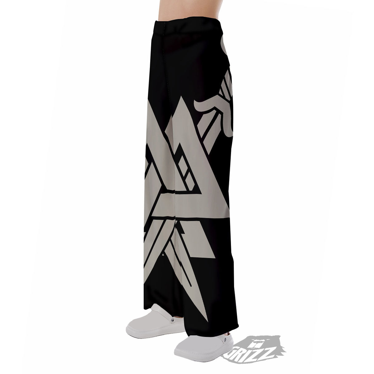 Symbol Viking Valhalla Print Pajama Pants-grizzshop