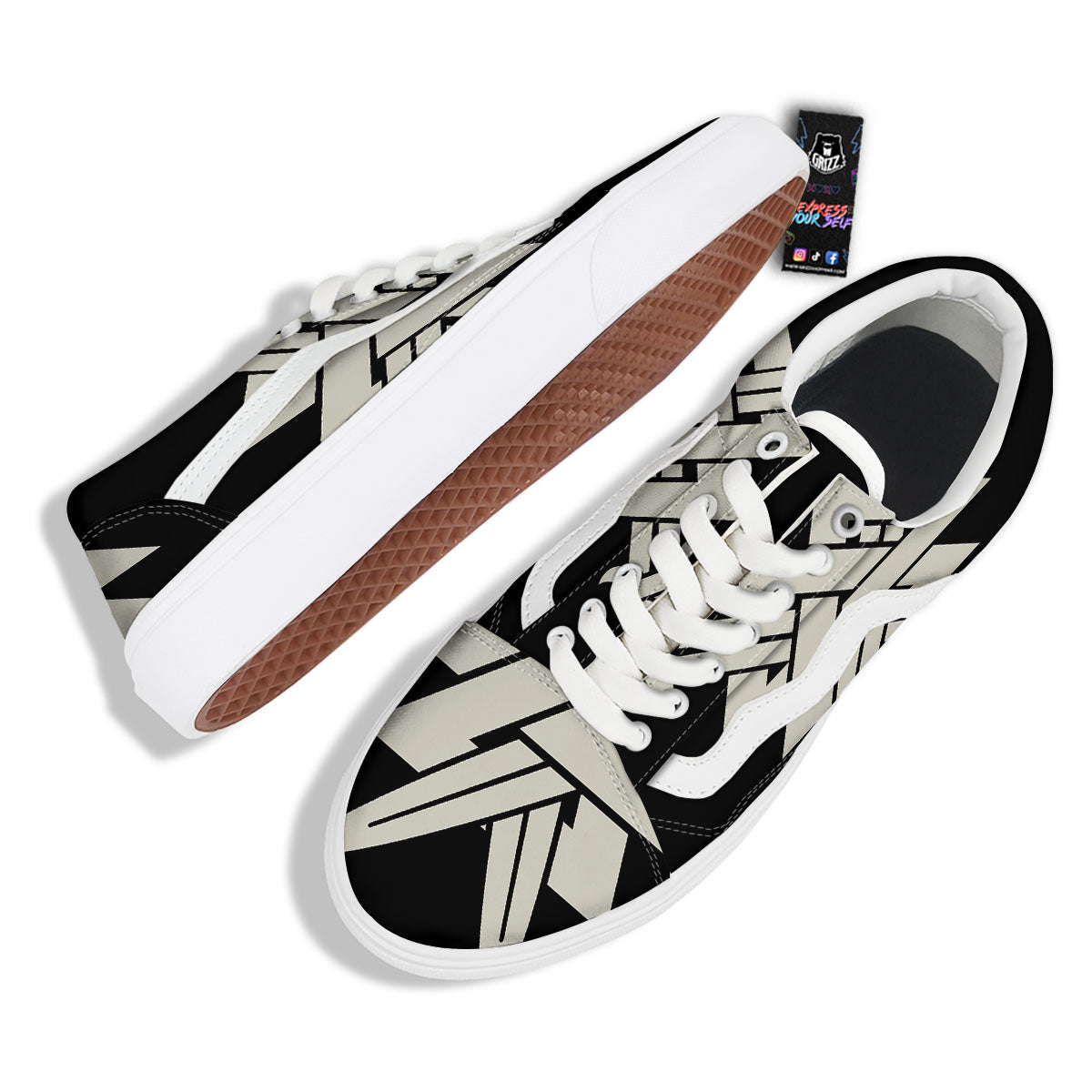 Symbol Viking Valhalla Print Skate Shoes-grizzshop