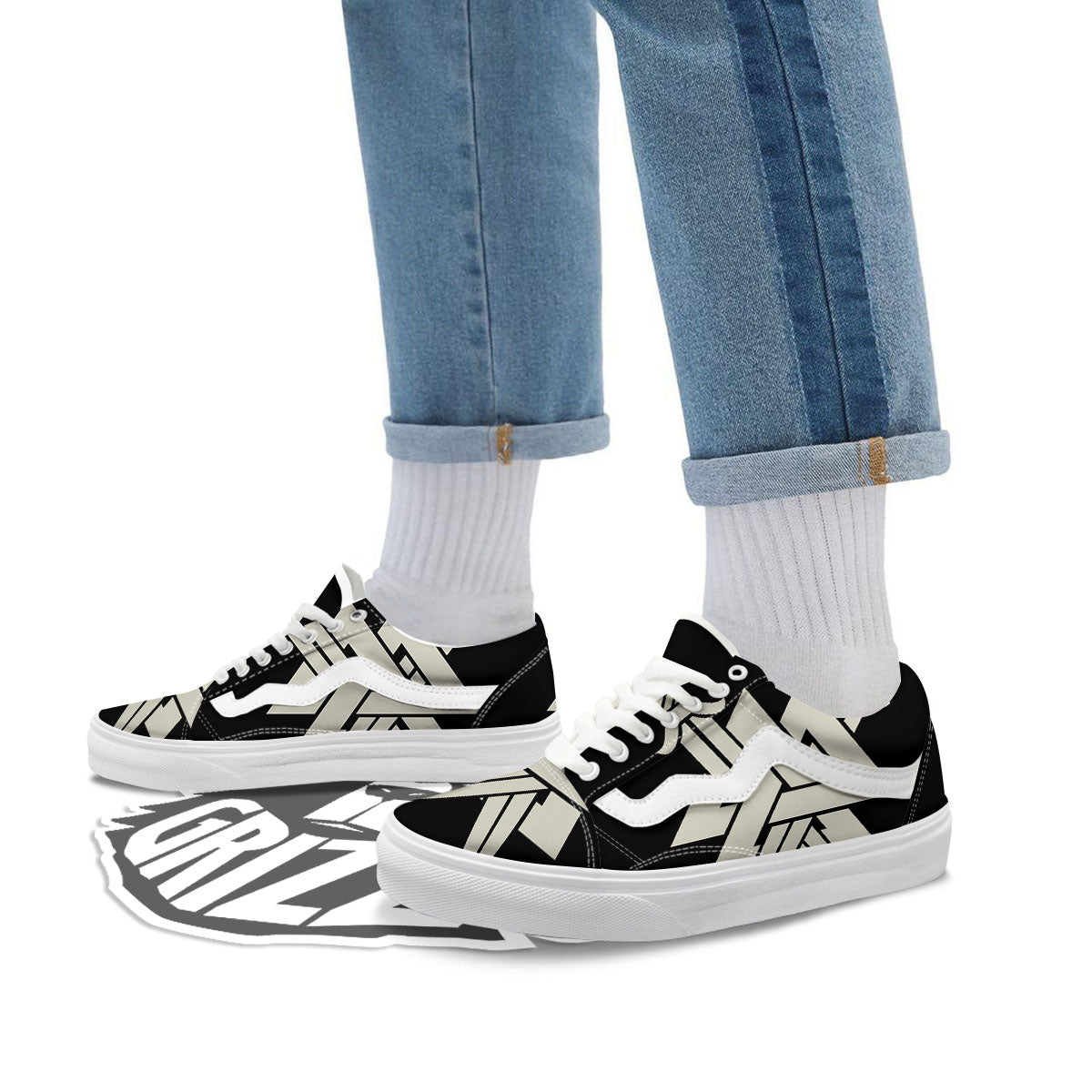 Symbol Viking Valhalla Print Skate Shoes-grizzshop