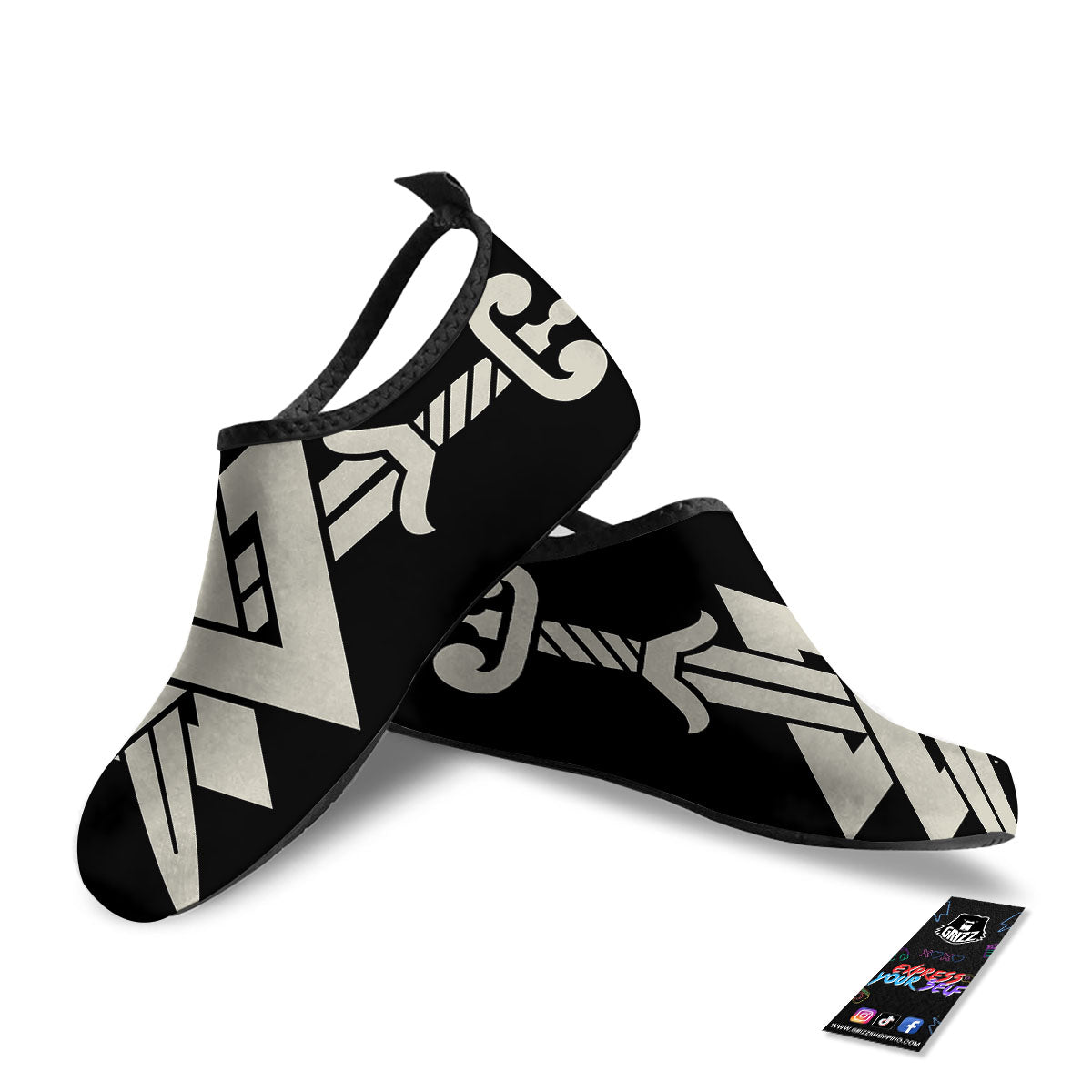 Symbol Viking Valhalla Print Water Shoes-grizzshop