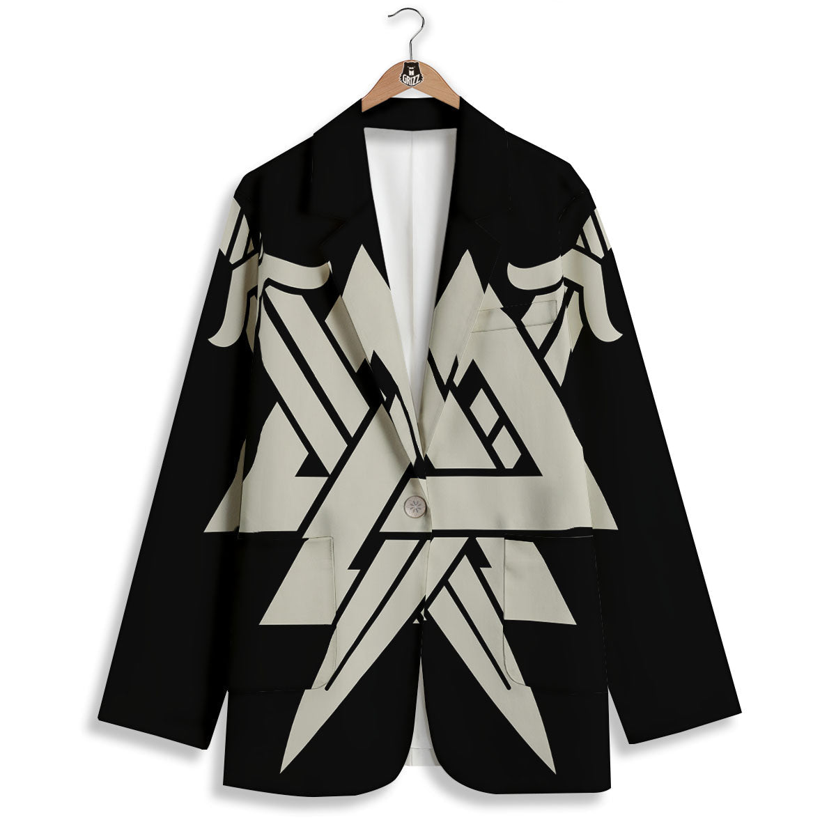 Symbol Viking Valhalla Print Women's Blazer-grizzshop