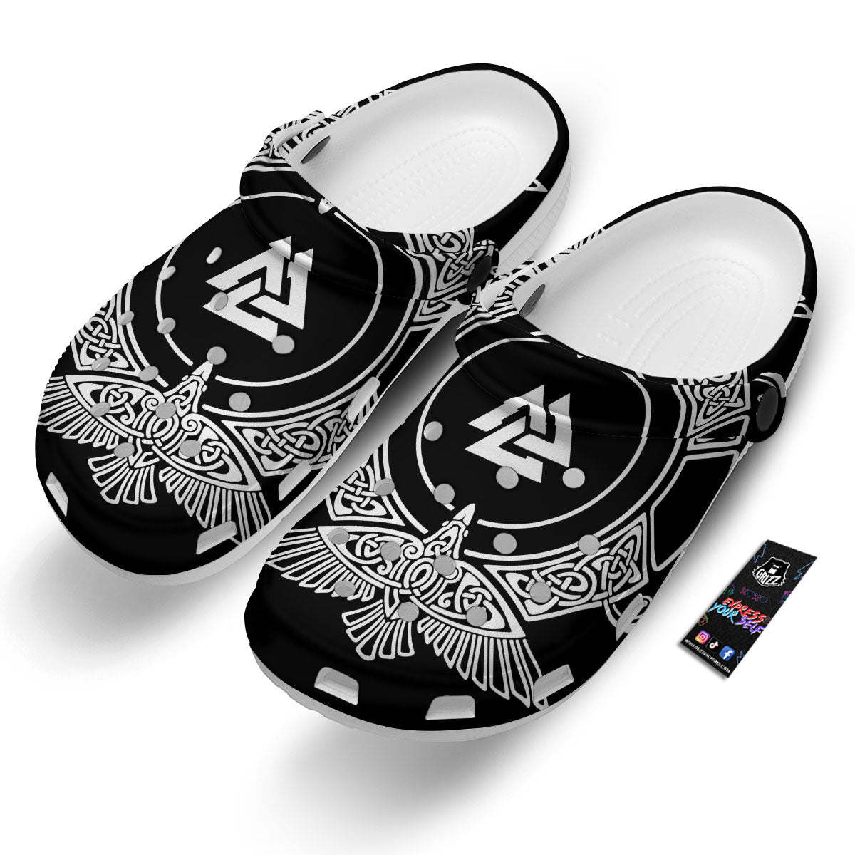 Symbol Viking Valknut Print Clog-grizzshop