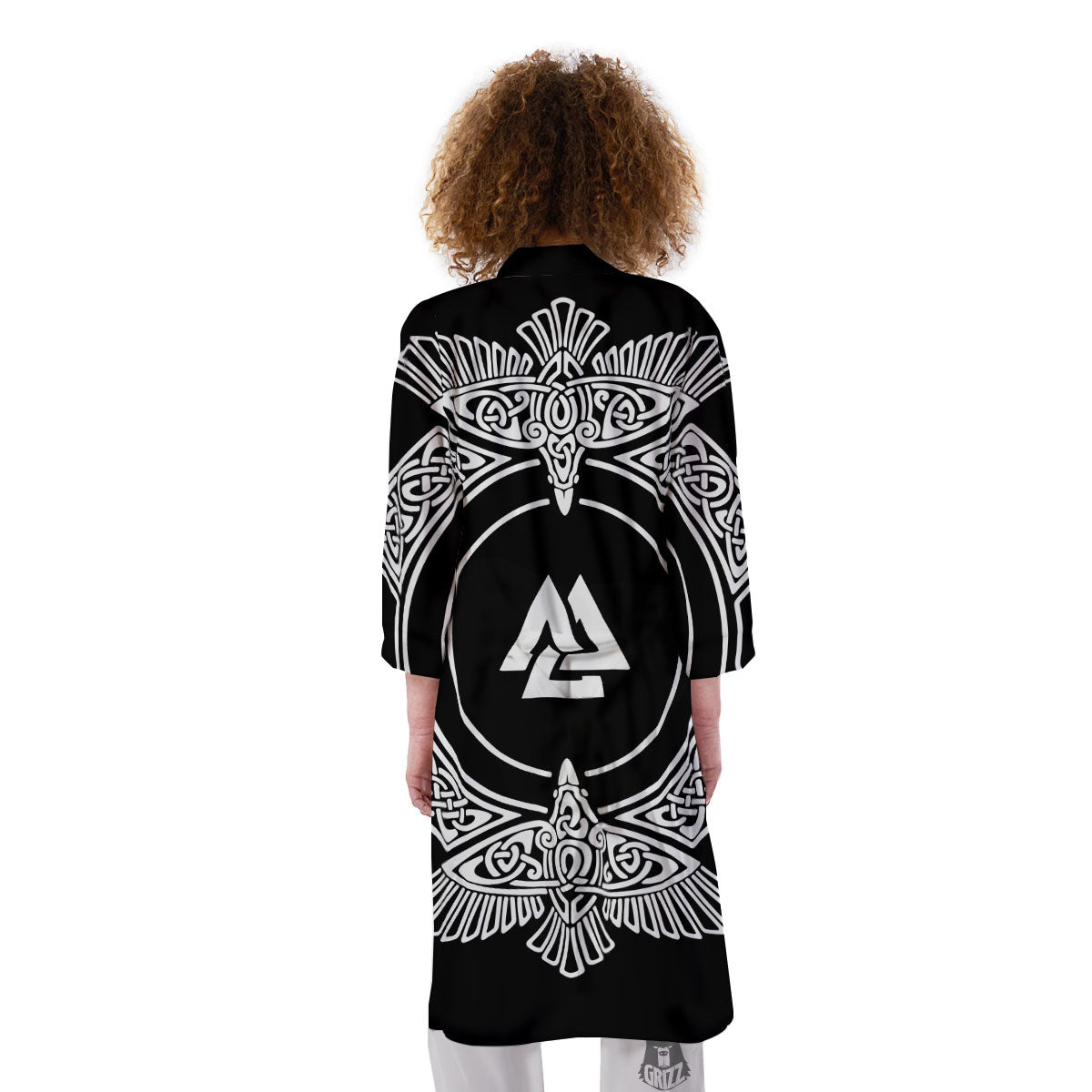 Symbol Viking Valknut Print Kimono-grizzshop