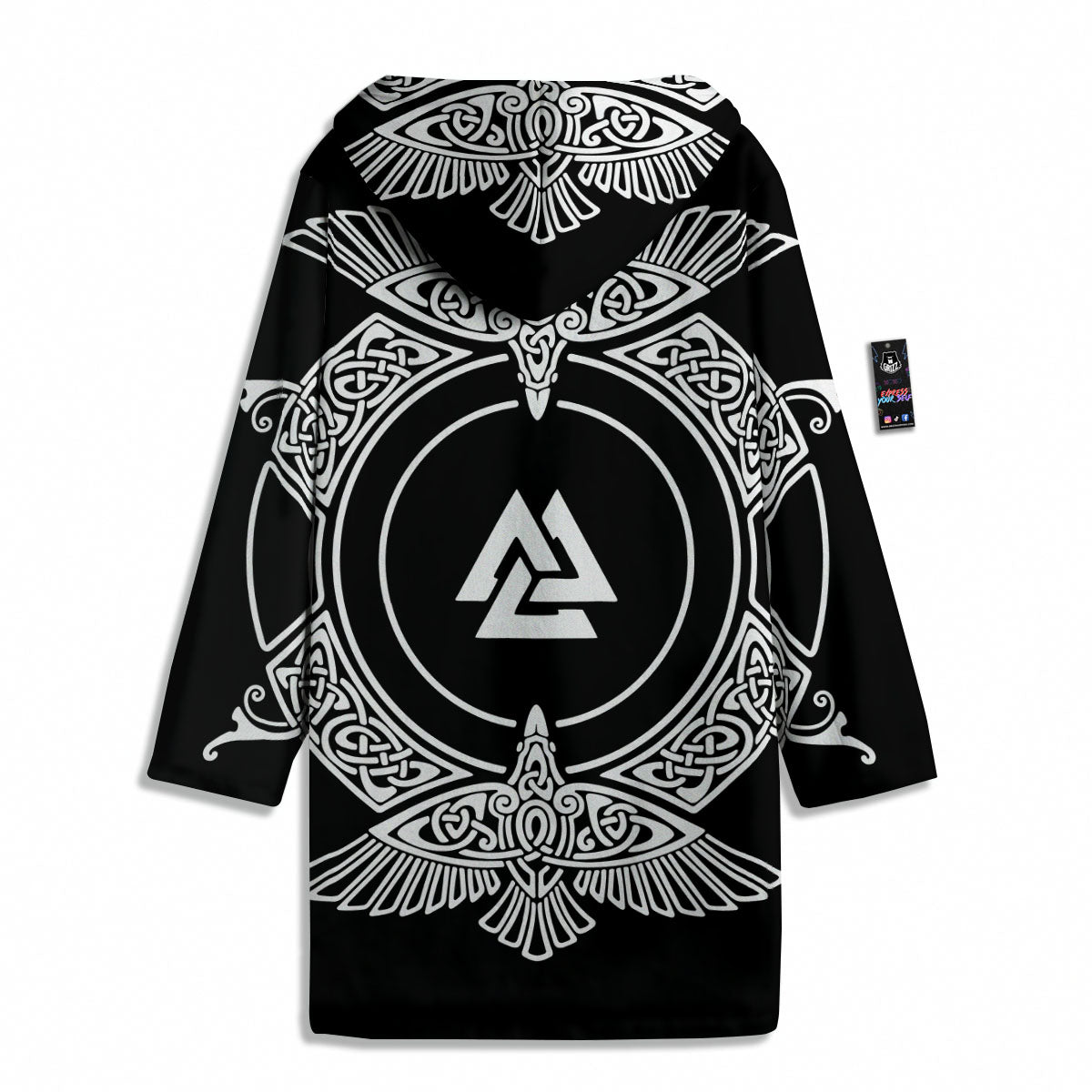 Symbol Viking Valknut Print Men's Windbreaker Jacket-grizzshop