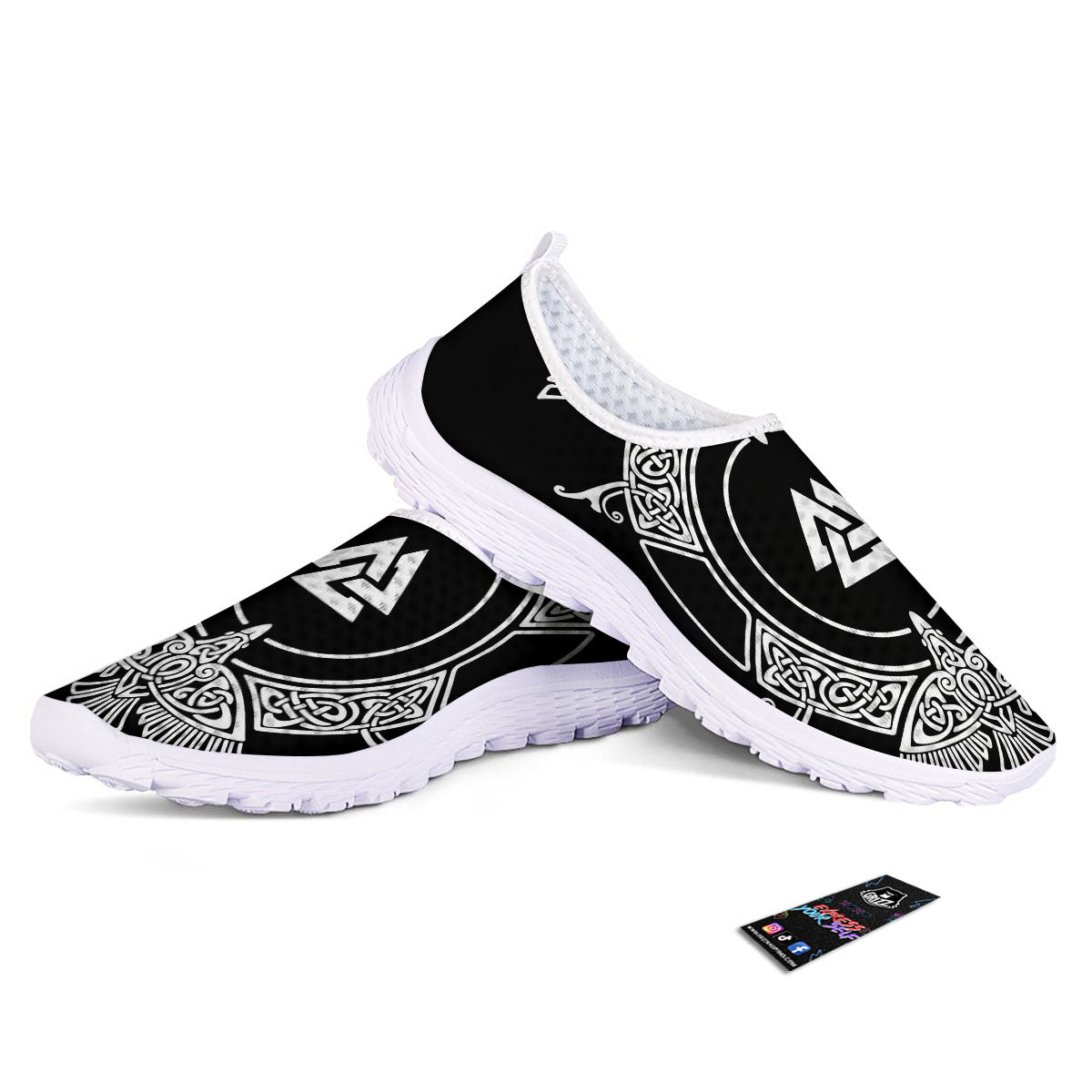 Symbol Viking Valknut Print Nurse Shoes-grizzshop
