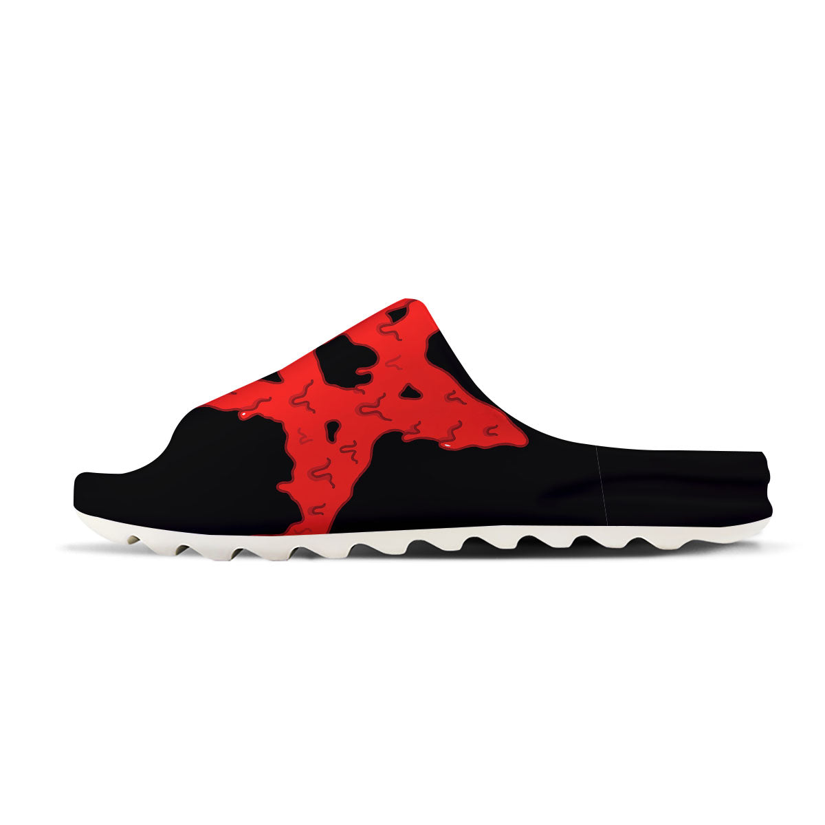 Symbol Red Pentagram Print Sandals-grizzshop