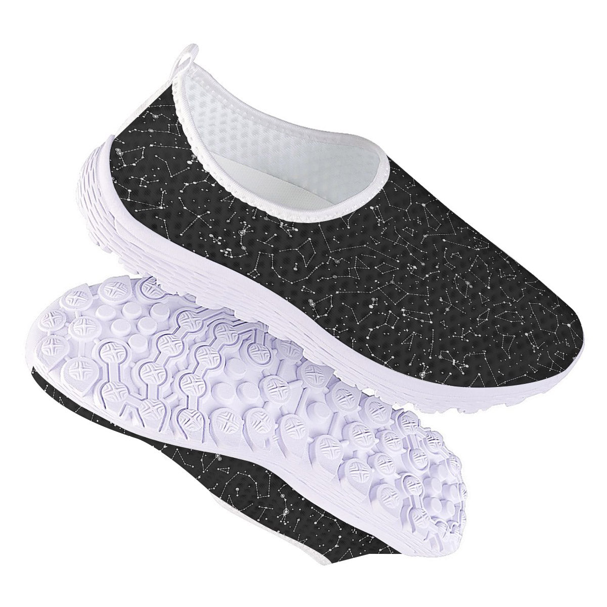 Symbols Constellation Print Pattern Nurse Shoes-grizzshop