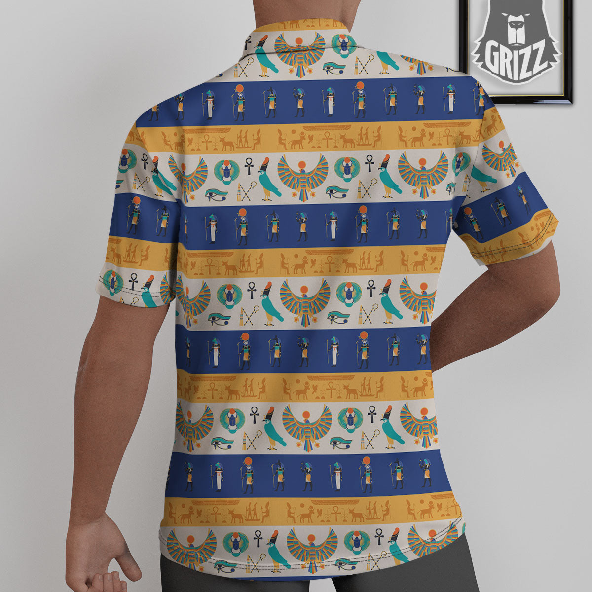 Symbols Egyptian Print Pattern Untucked Shirts-grizzshop