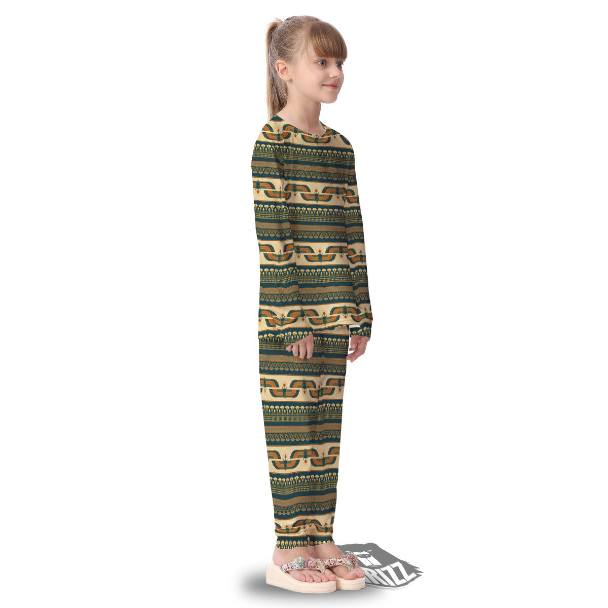 Symbols Of Ancient Egypt Print Pattern Kid's Pajamas-grizzshop
