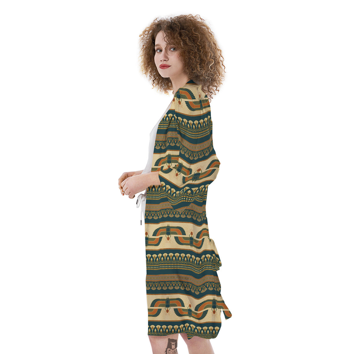 Symbols Of Ancient Egypt Print Pattern Kimono-grizzshop