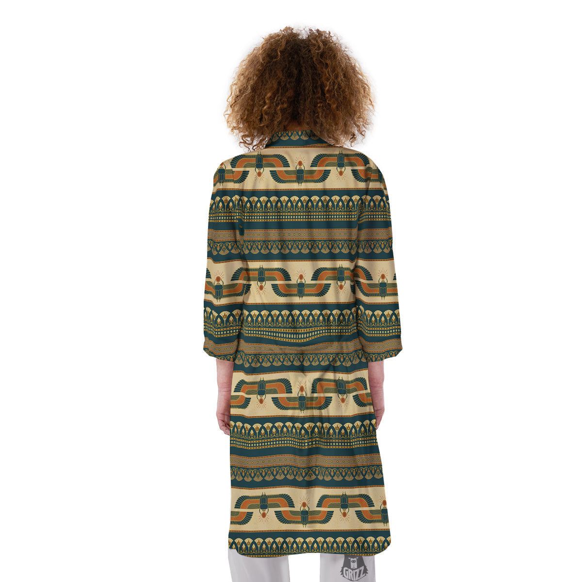 Symbols Of Ancient Egypt Print Pattern Kimono-grizzshop