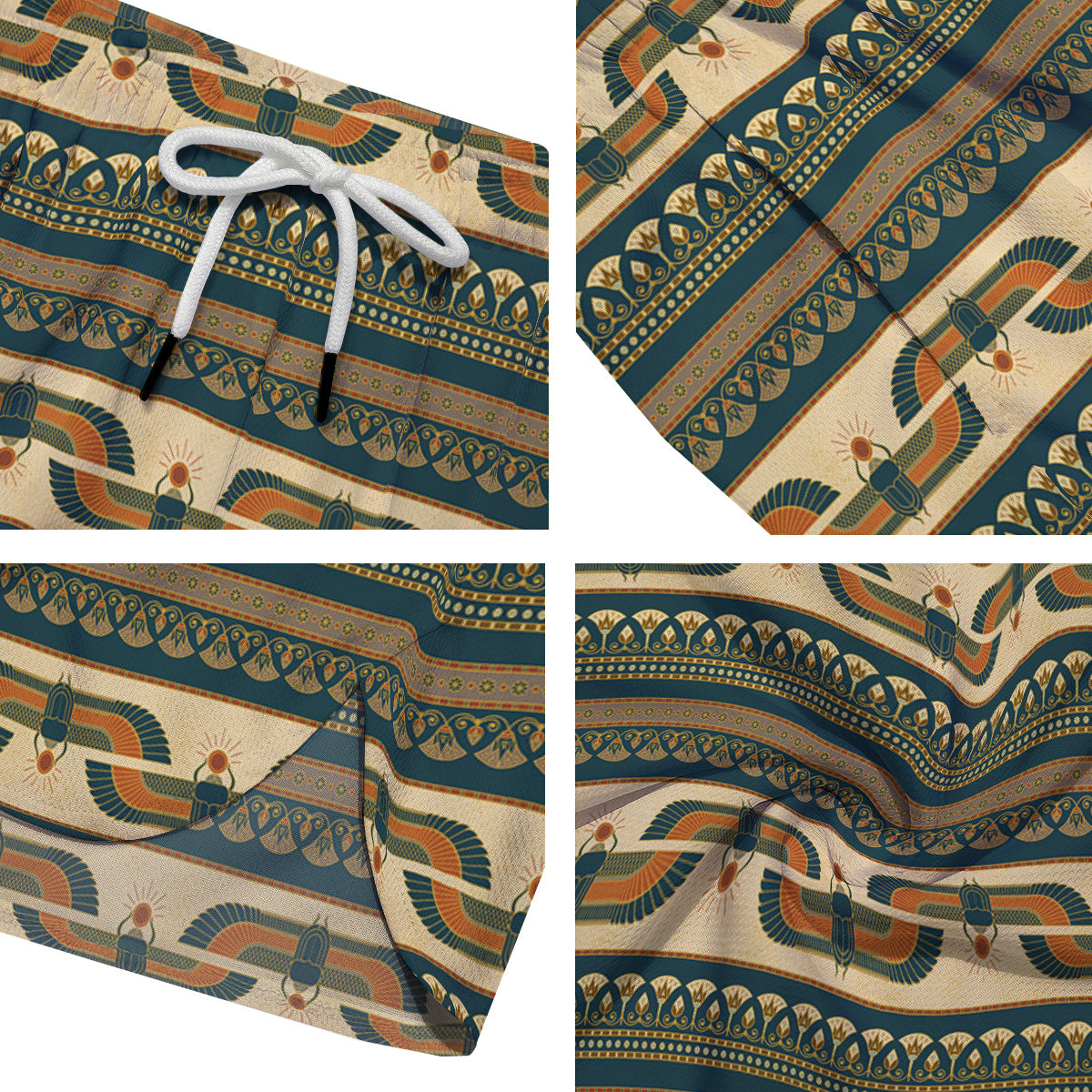 Symbols Of Ancient Egypt Print Pattern Men's Running Shorts-grizzshop
