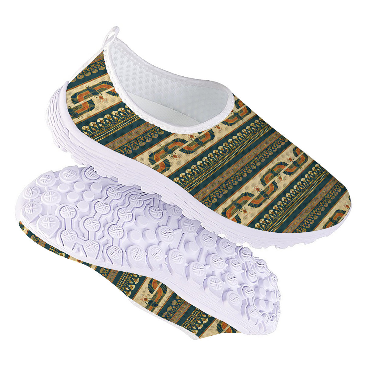 Symbols Of Ancient Egypt Print Pattern Nurse Shoes-grizzshop