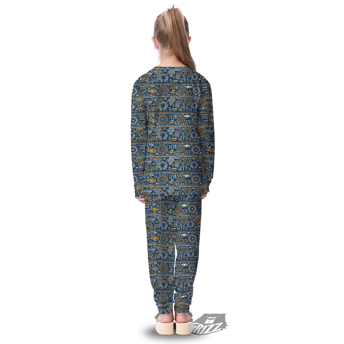 Symbols Tribal Egyptian Print Kid's Pajamas-grizzshop