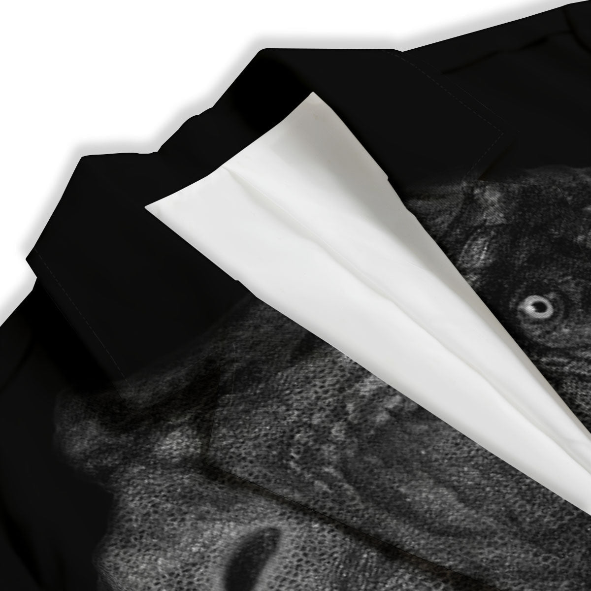 T-Rex Dinosaur White And Black Print Women's Blazer-grizzshop