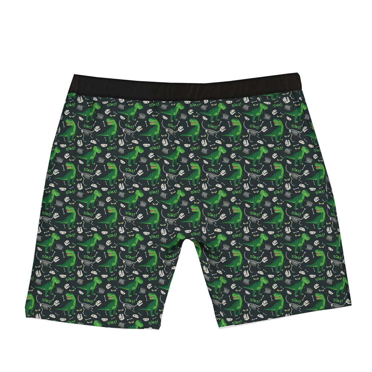 T-Rex Dinosaur Cute Green Print Pattern Boxer Briefs