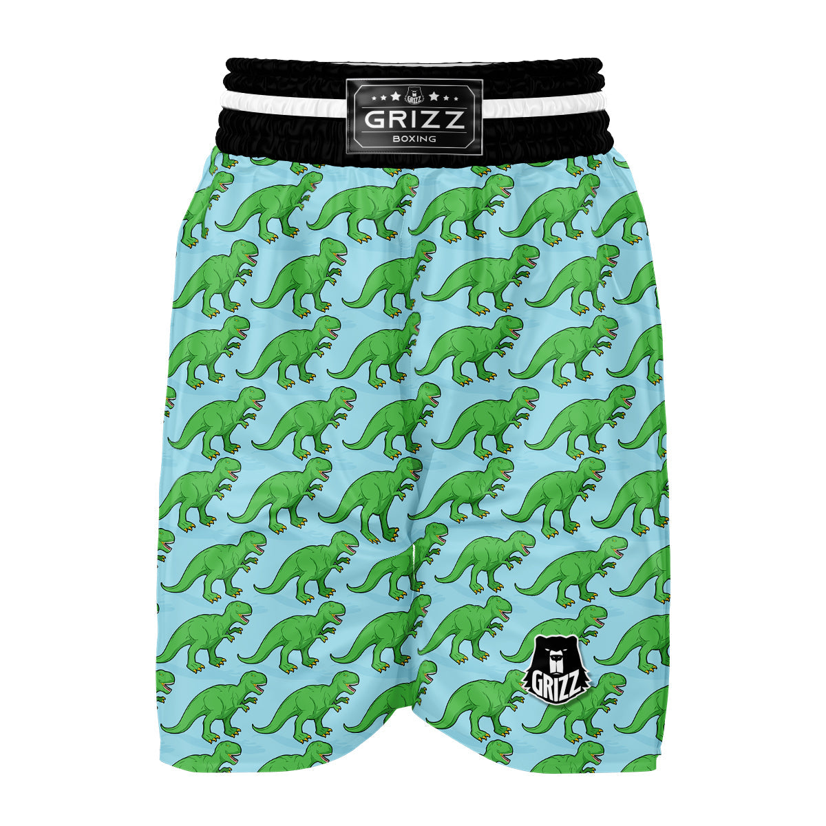 T rex Dinosaur Pattern Print Boxing Shorts-grizzshop
