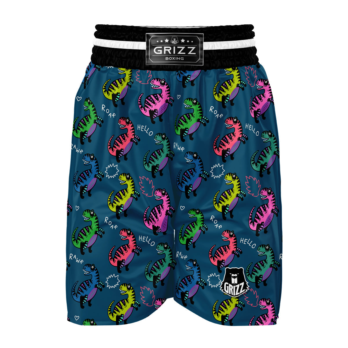 T rex Dinosaur Print Pattern Boxing Shorts-grizzshop