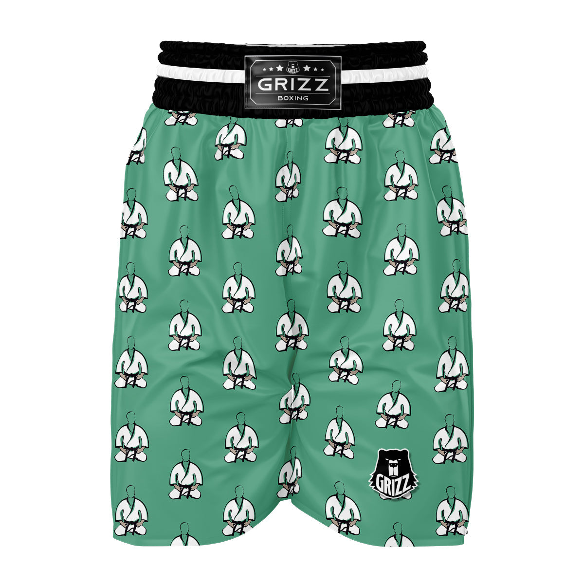 Taekwondo Hand Drawn Print Pattern Boxing Shorts-grizzshop