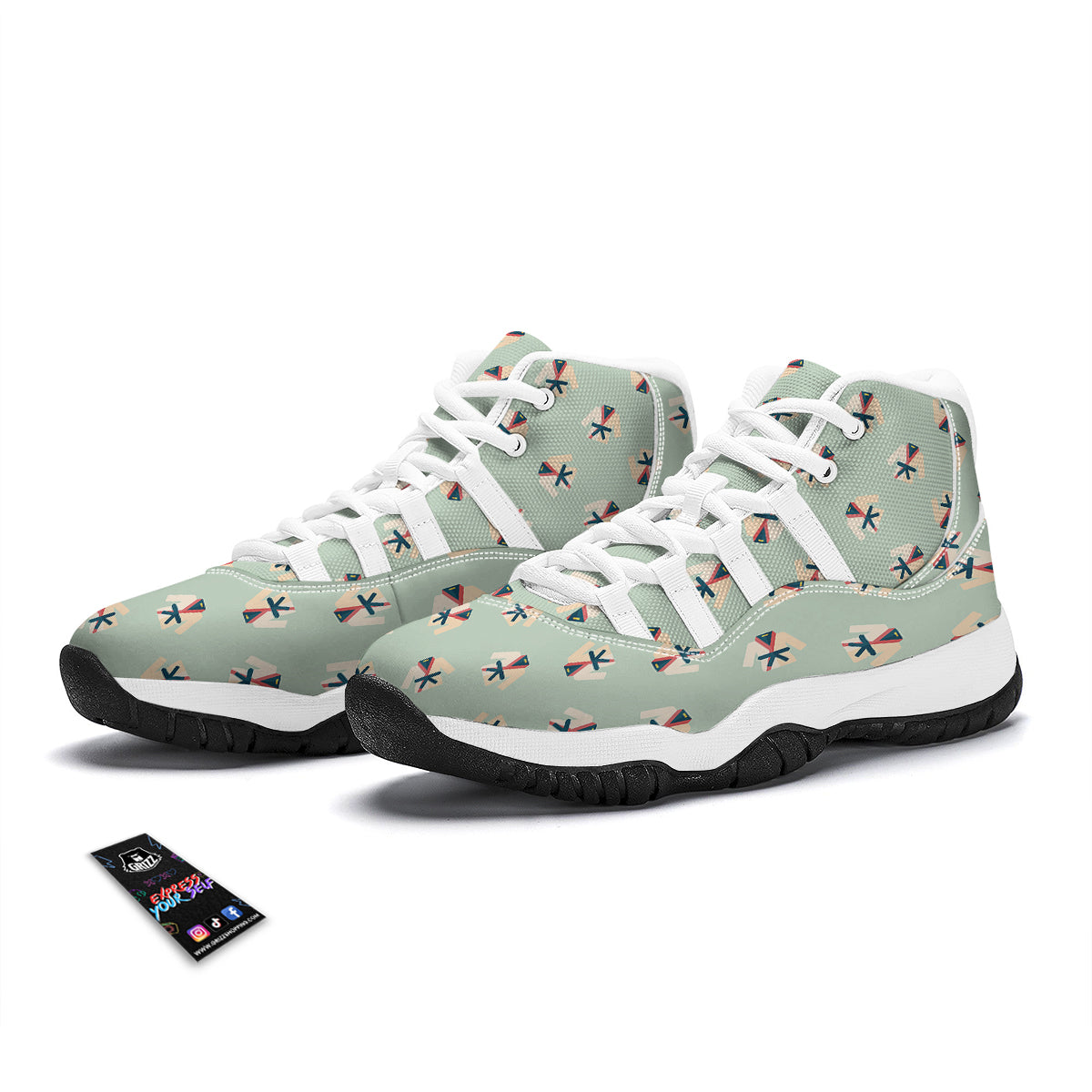 Taekwondo Suit Print Pattern White Bball Shoes-grizzshop