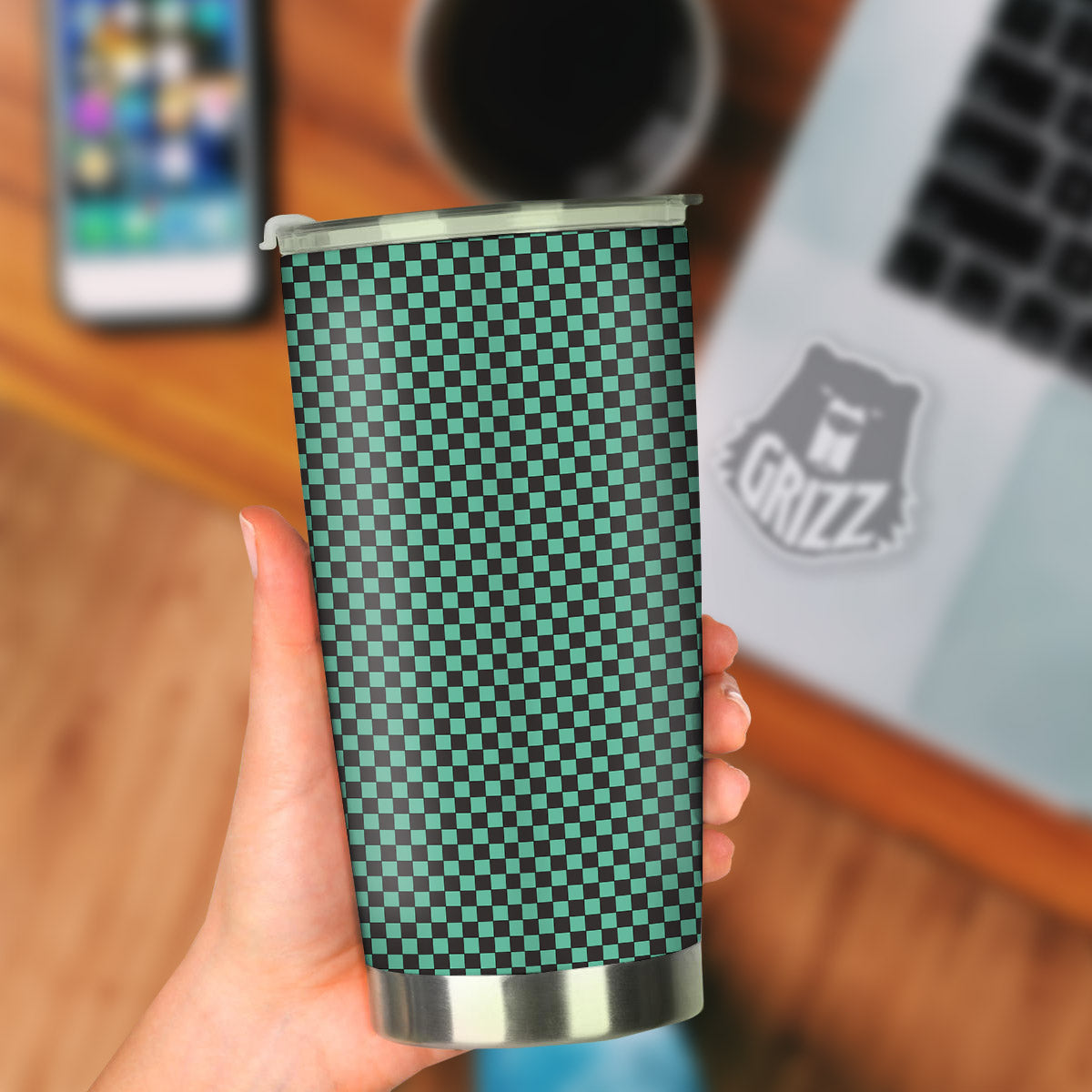 Tanjiro Print Pattern Tumbler-grizzshop