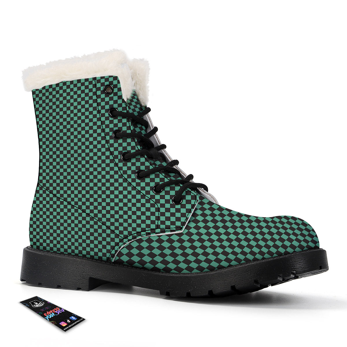 Tanjiro Print Pattern Winter Boots-grizzshop