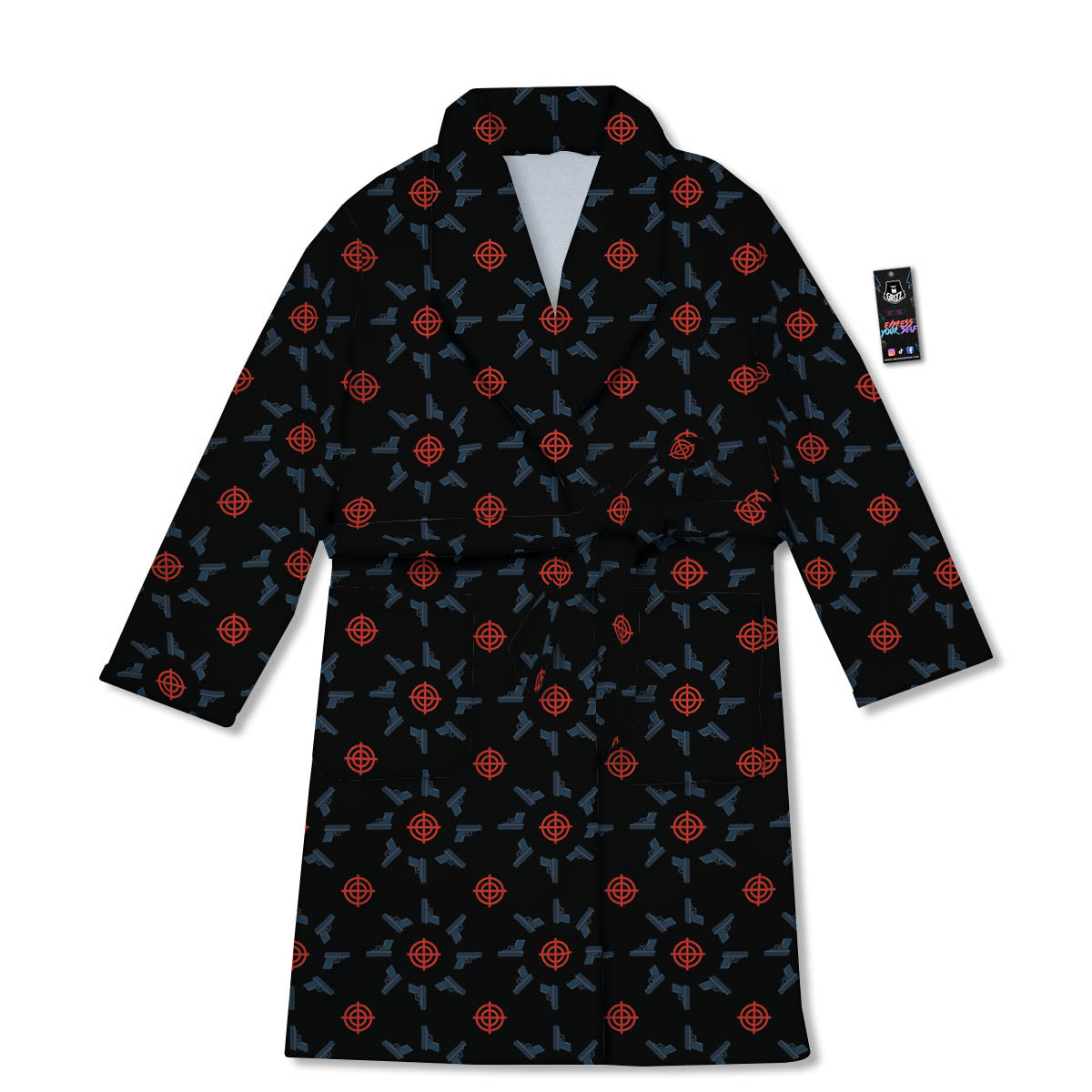 Target Bullseye Print Pattern Bathrobe-grizzshop