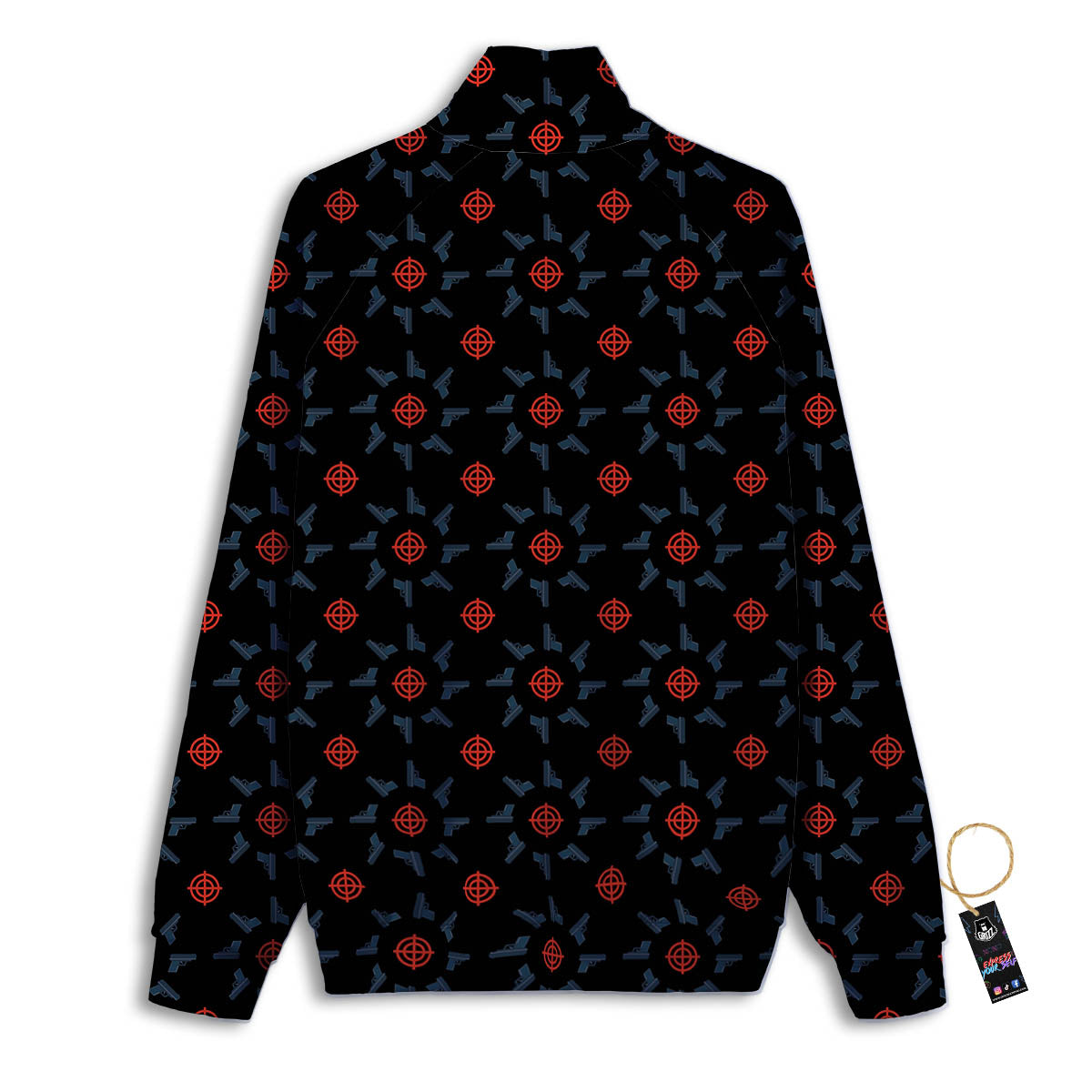 Target Bullseye Print Pattern Track Jacket-grizzshop