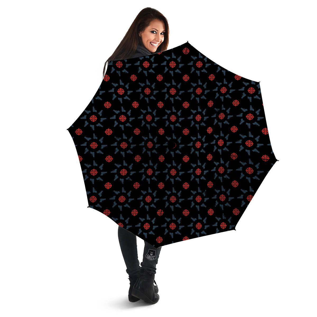 Target Bullseye Print Pattern Umbrella-grizzshop