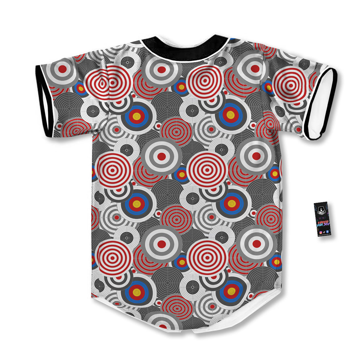 Target Darts Board Game Print Pattern Baseball Jersey-grizzshop