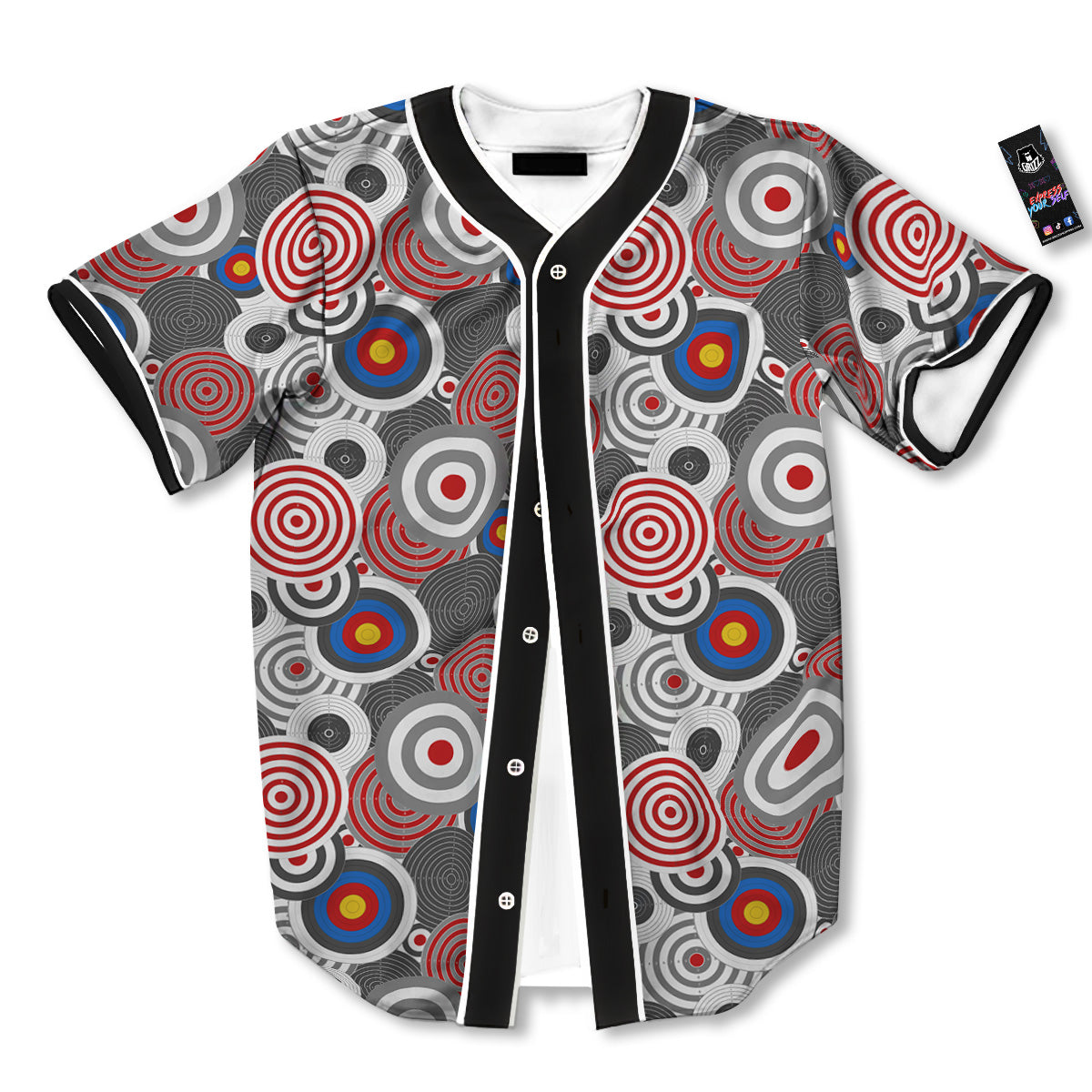 Target Darts Board Game Print Pattern Baseball Jersey-grizzshop