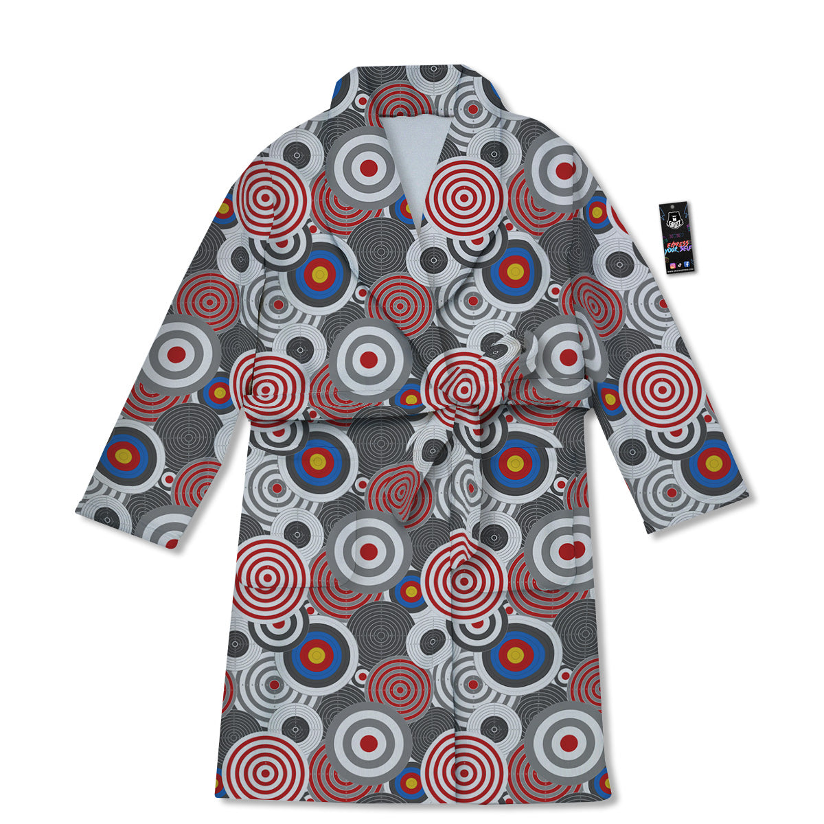 Target Darts Board Game Print Pattern Bathrobe-grizzshop