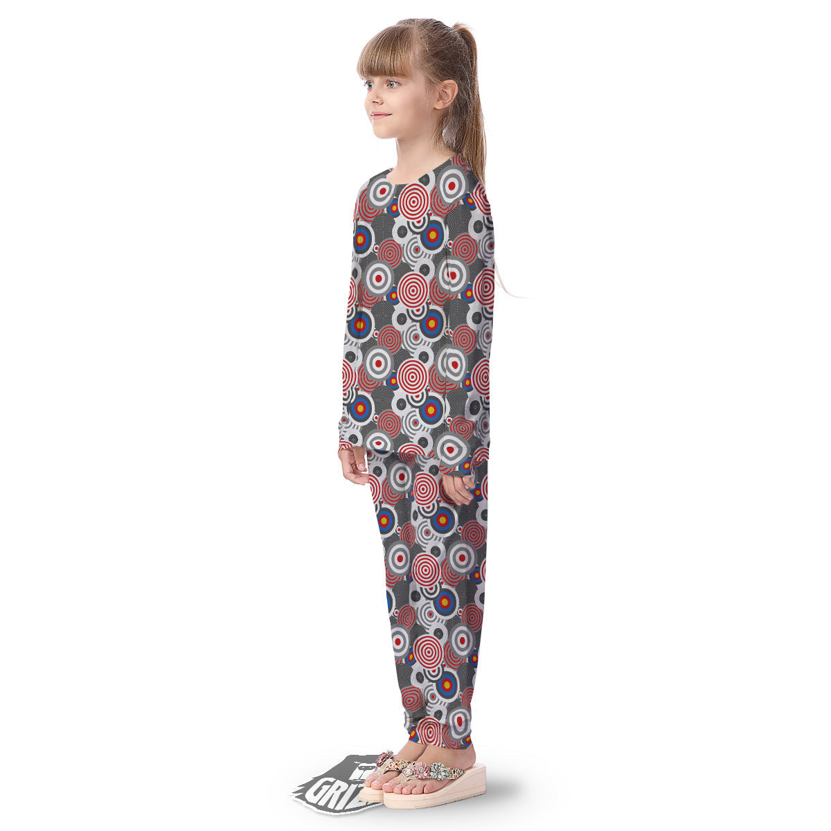 Target Darts Board Game Print Pattern Kid's Pajamas-grizzshop