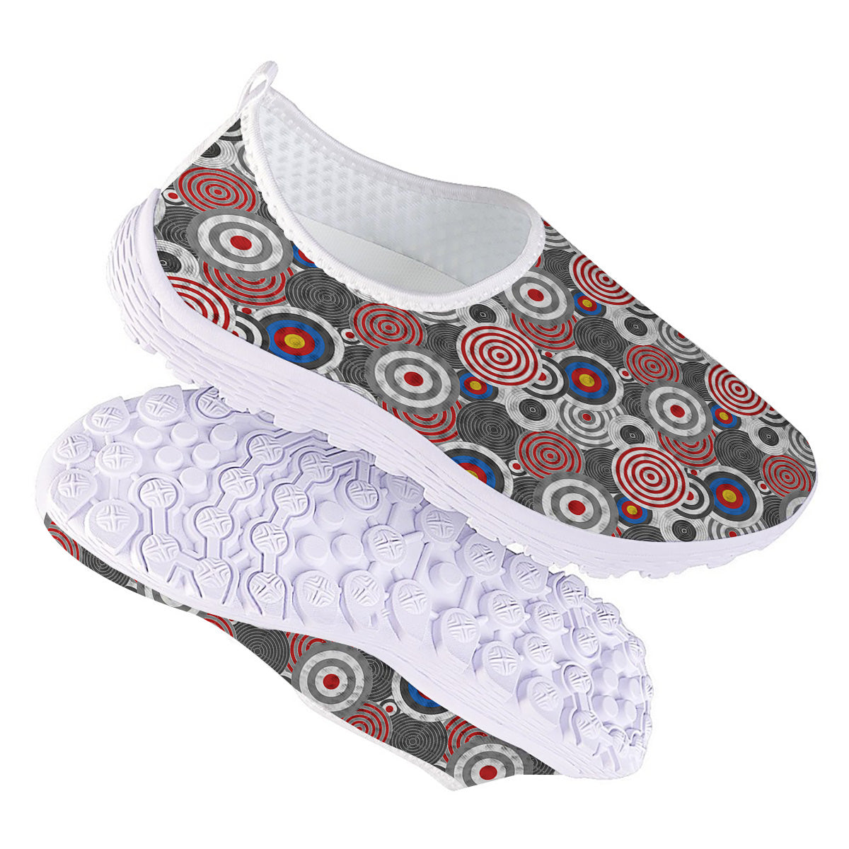 Target Darts Board Game Print Pattern Nurse Shoes-grizzshop
