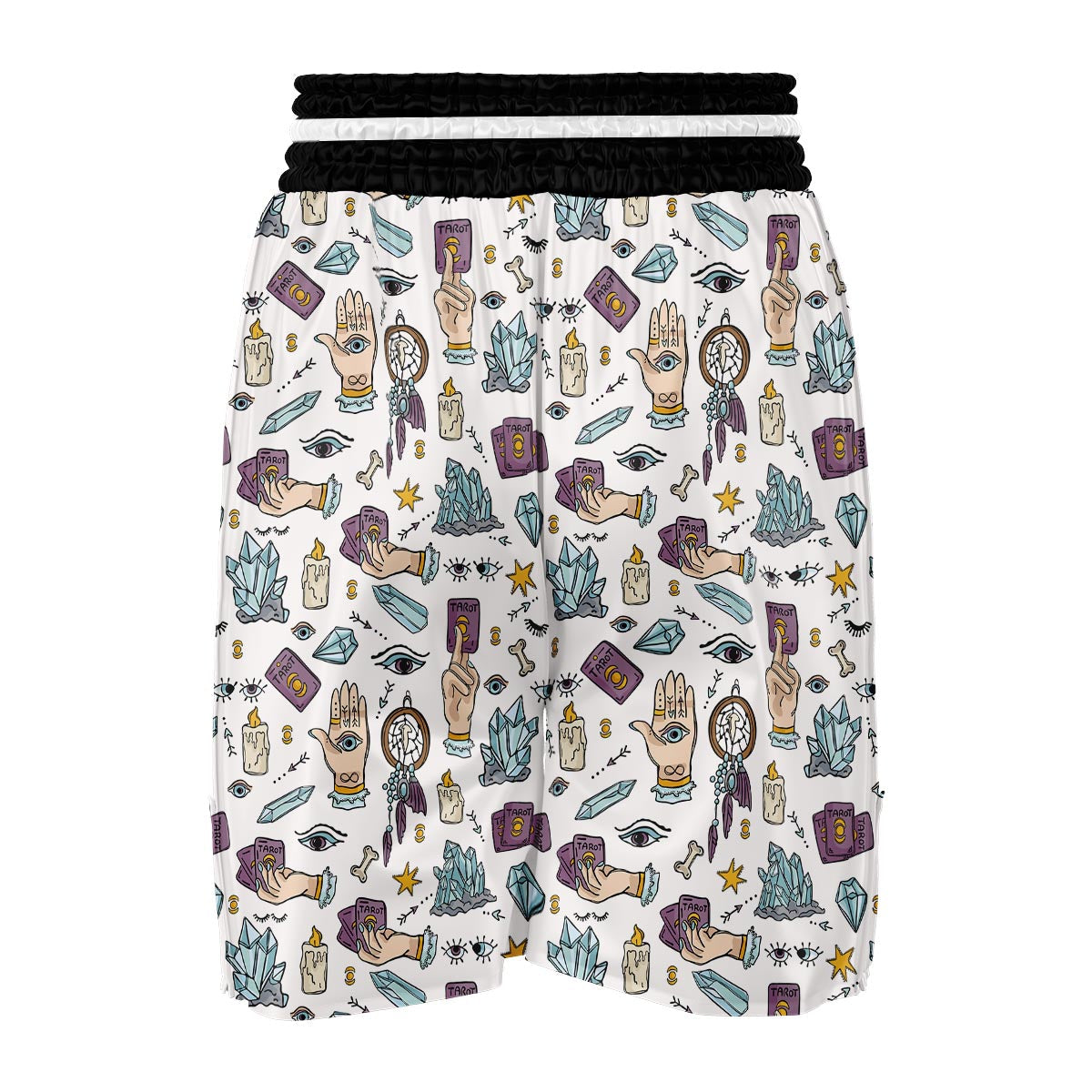 Tarot Print Pattern Boxing Shorts-grizzshop