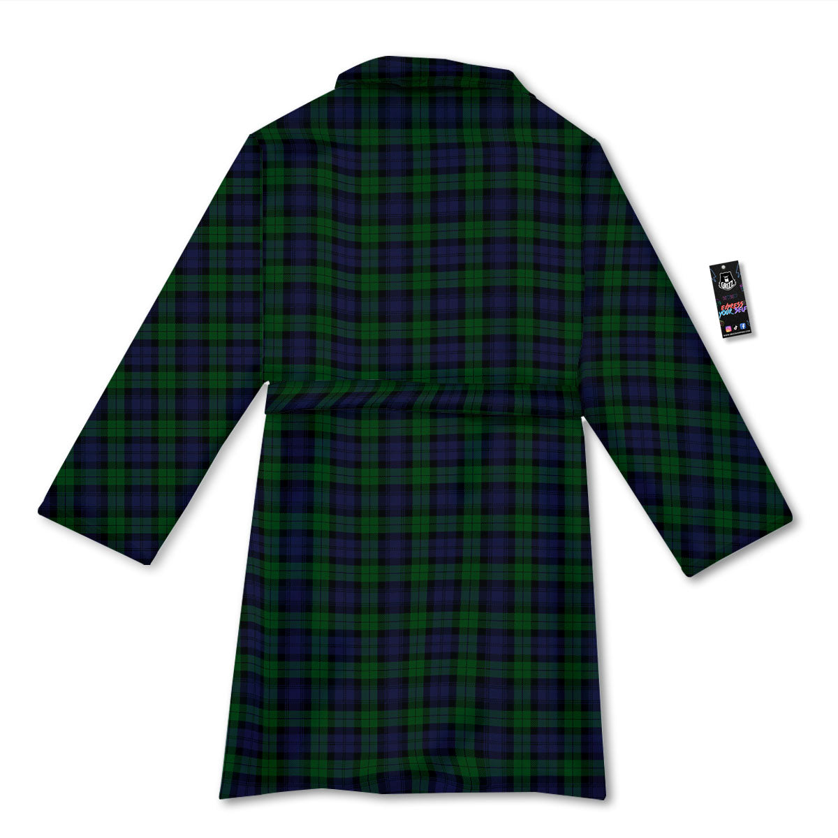 Tartan Black Watch Print Pattern Bathrobe-grizzshop