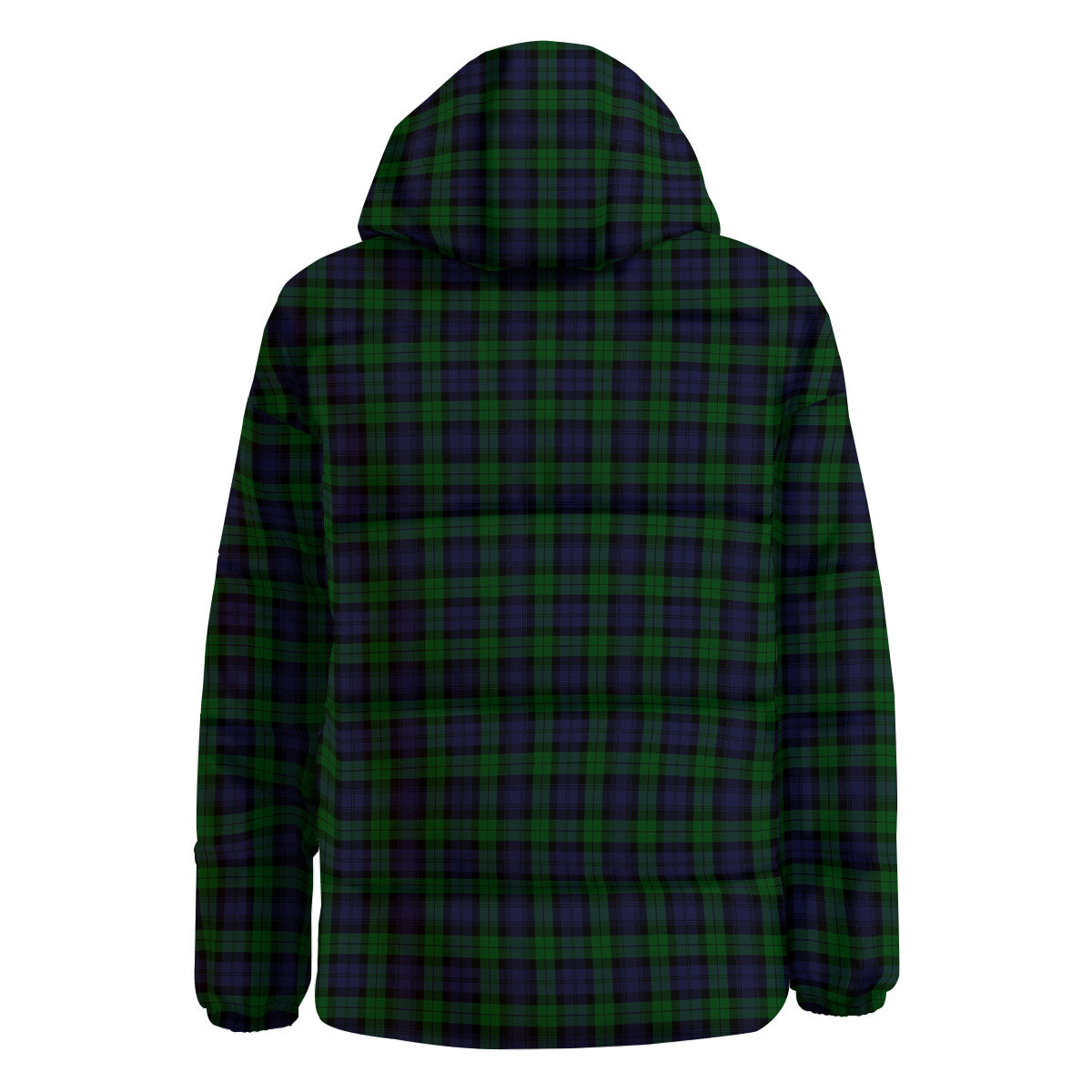 Tartan Black Watch Print Pattern Down Jacket-grizzshop