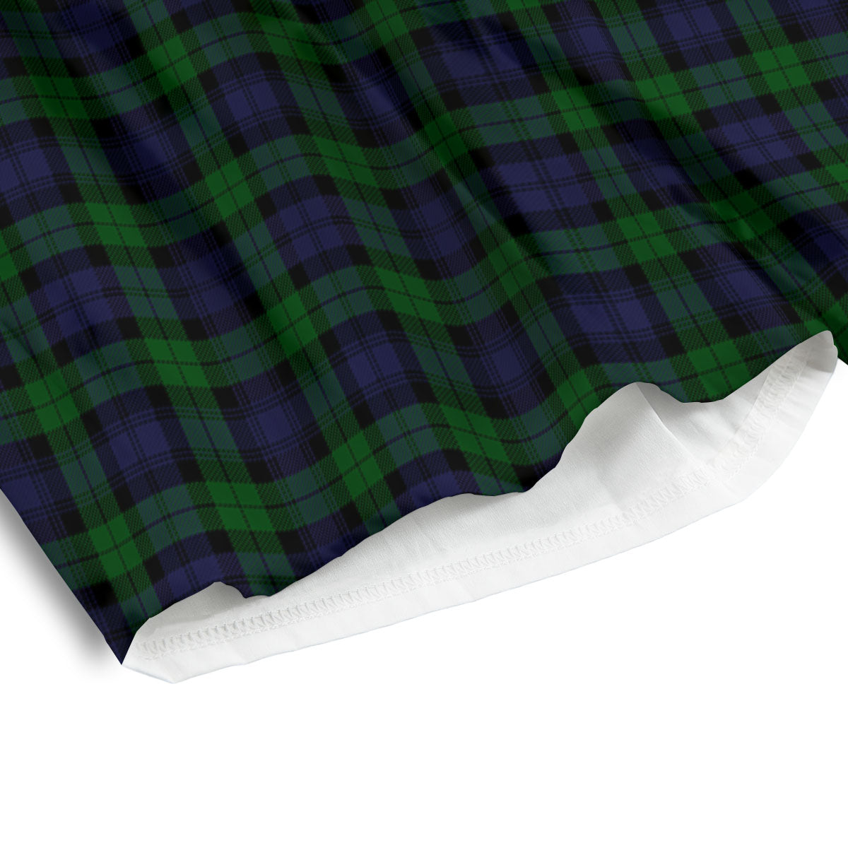 Tartan Black Watch Print Pattern Men's Athletic Shorts