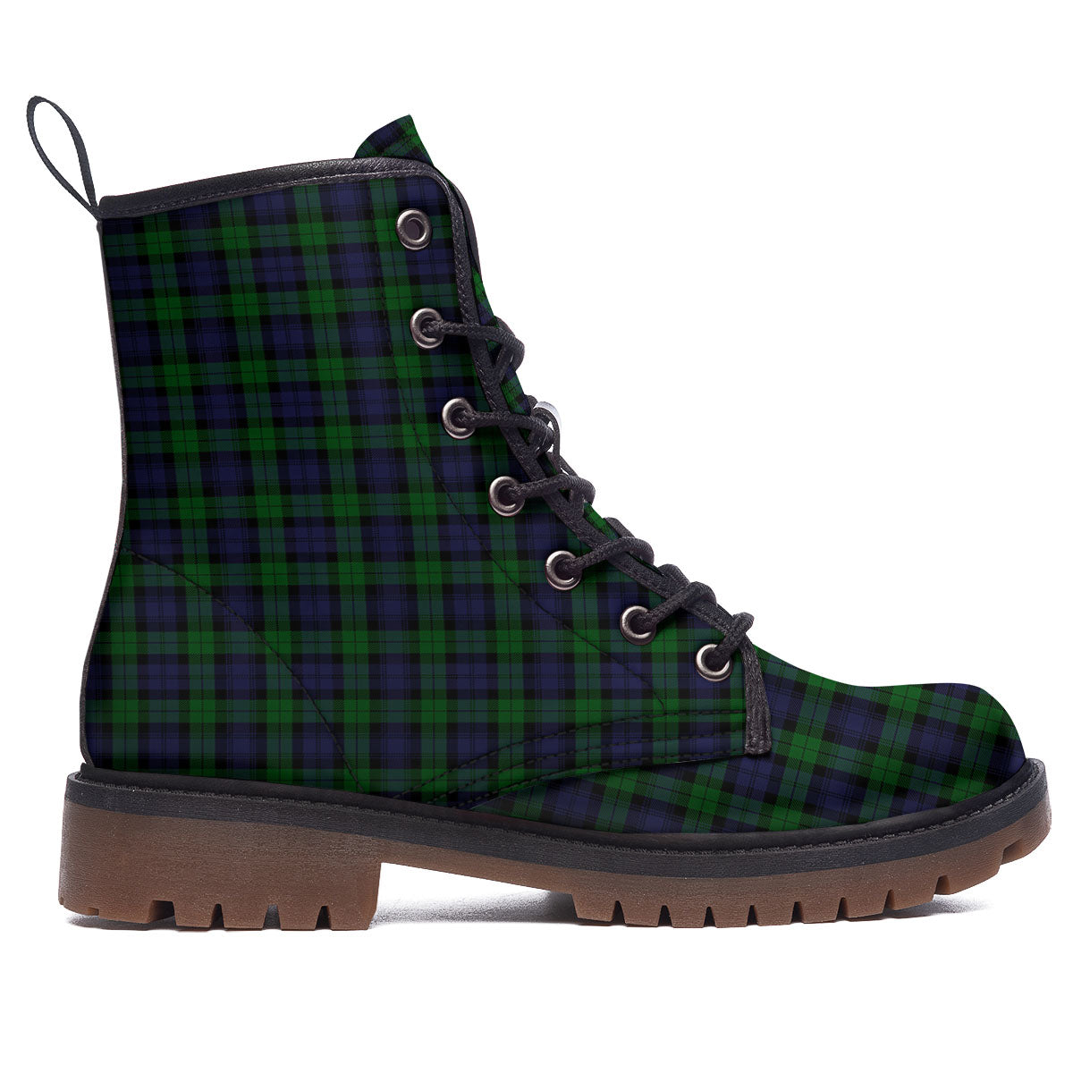 Tartan Black Watch Print Pattern Work Boots-grizzshop