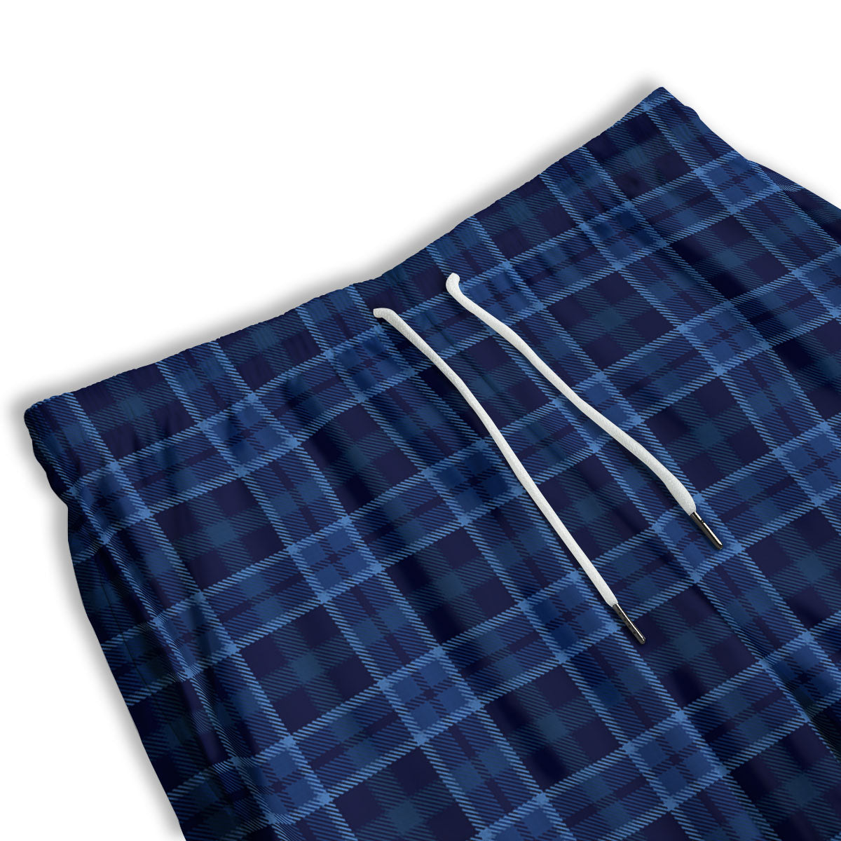 Tartan Blue Print Pattern Men's Athletic Shorts