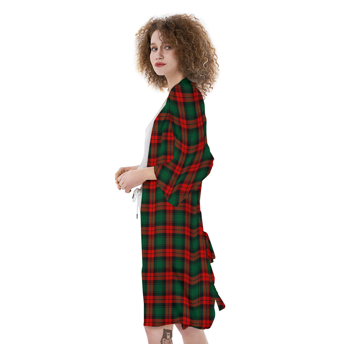 Tartan Christmas Print Pattern Kimono-grizzshop