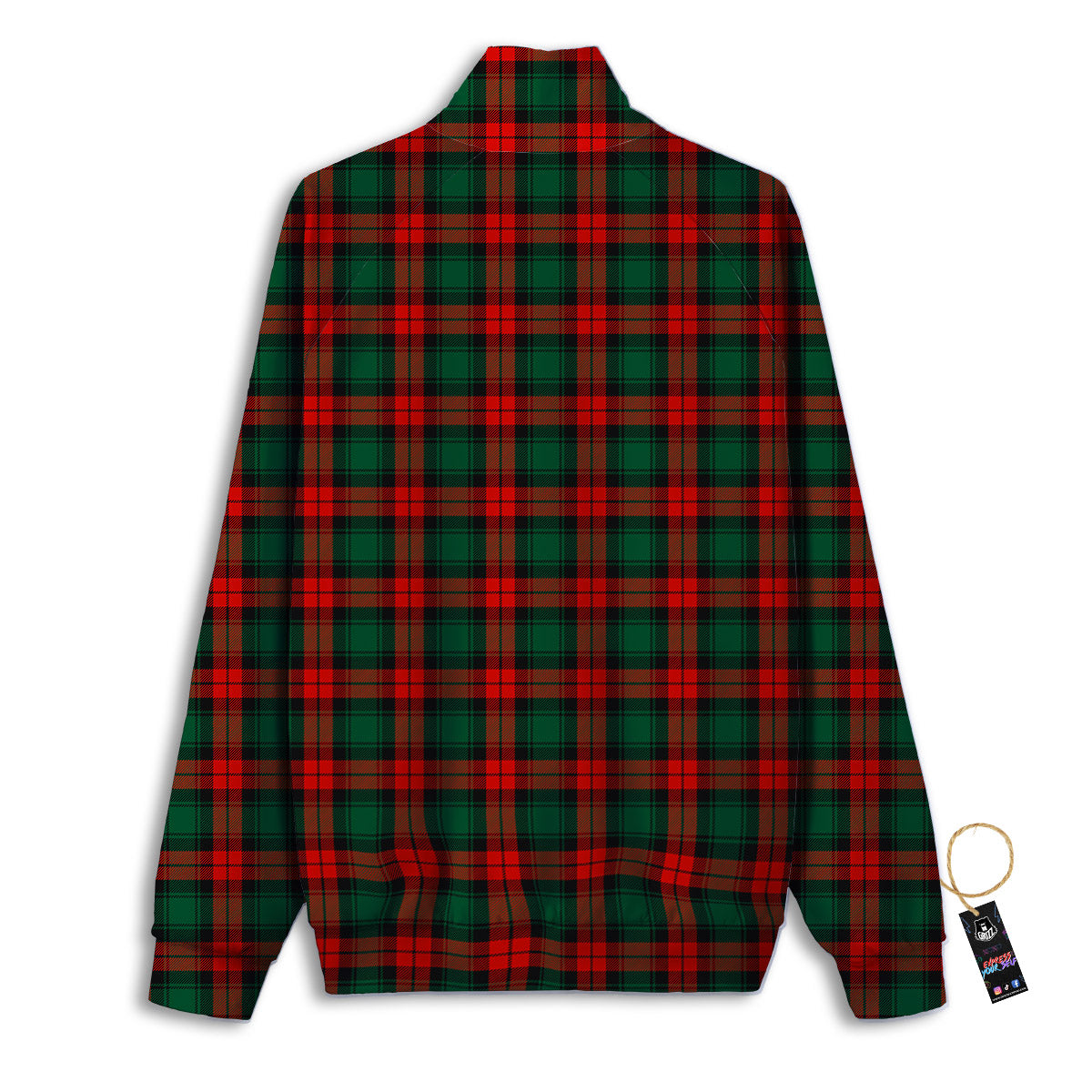 Tartan Christmas Print Pattern Track Jacket-grizzshop