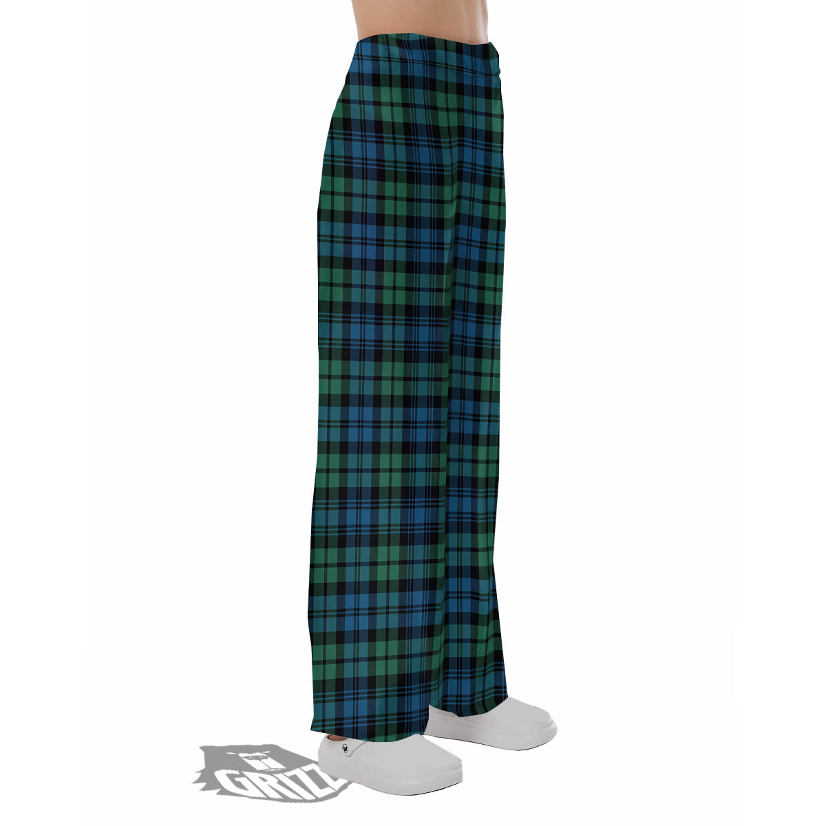 Tartan Clan Campbell Print Pattern Pajama Pants-grizzshop