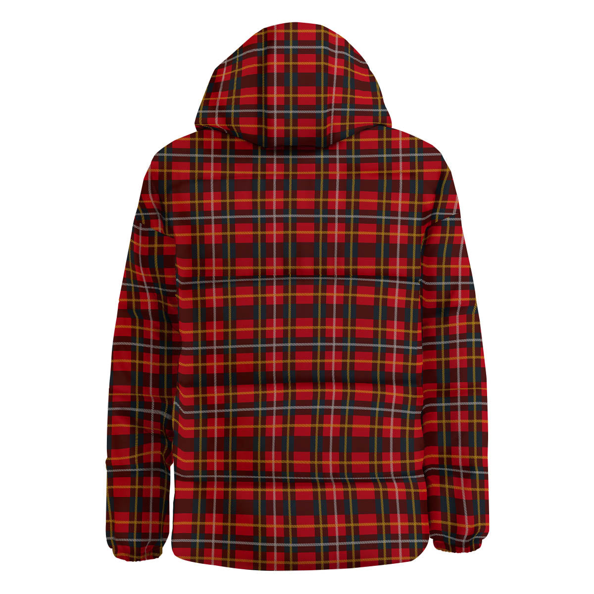 Tartan Clan Macqueen Print Pattern Down Jacket-grizzshop