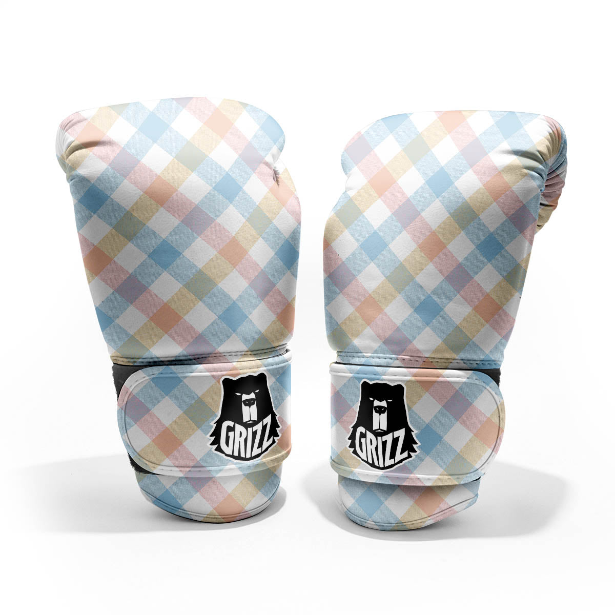 Tartan Colorful Print Pattern Pro Boxing Glove