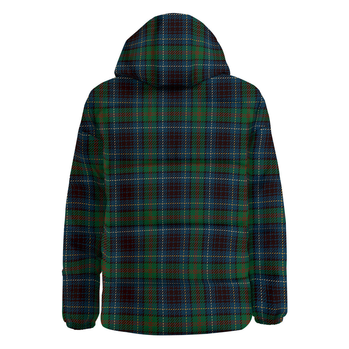 Tartan Irish Print Pattern Down Jacket-grizzshop