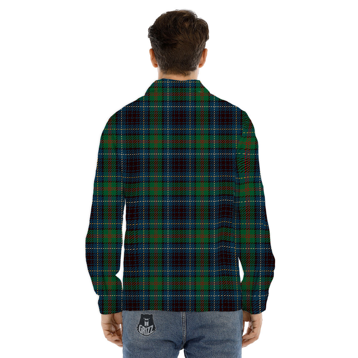 Tartan Irish Print Pattern Men's Dress Shirts-grizzshop